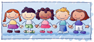 illustration of kids holding hands